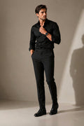 Grey Regular Fit Formal Trousers for Men | Premium Office Pants | Frank Brazyl