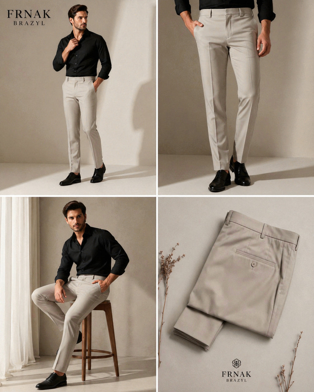 frank-brazyl-premium-beige Regular fit-formal-trousers-men